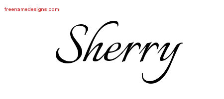 Calligraphic Name Tattoo Designs Sherry Download Free
