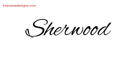 Cursive Name Tattoo Designs Sherwood Free Graphic