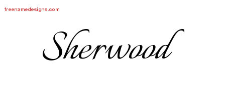 Calligraphic Name Tattoo Designs Sherwood Free Graphic