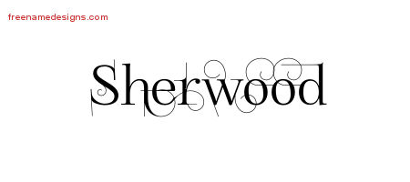 Decorated Name Tattoo Designs Sherwood Free Lettering
