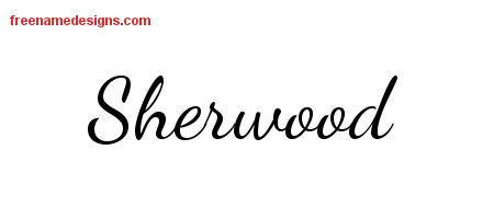 Lively Script Name Tattoo Designs Sherwood Free Download