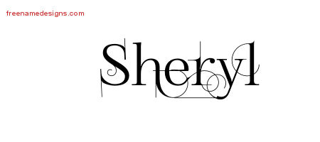 Decorated Name Tattoo Designs Sheryl Free