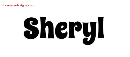 Groovy Name Tattoo Designs Sheryl Free Lettering