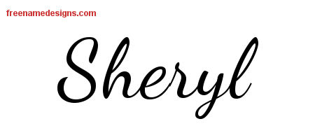Lively Script Name Tattoo Designs Sheryl Free Printout