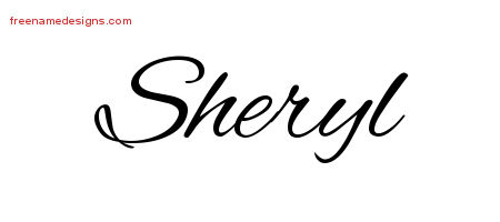 Cursive Name Tattoo Designs Sheryl Download Free