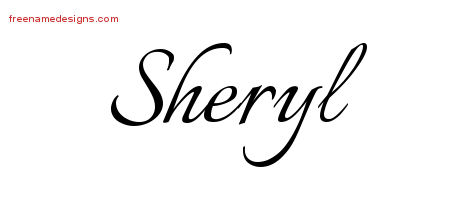Calligraphic Name Tattoo Designs Sheryl Download Free