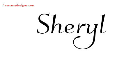 Elegant Name Tattoo Designs Sheryl Free Graphic