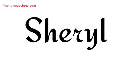 Calligraphic Stylish Name Tattoo Designs Sheryl Download Free