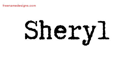 Typewriter Name Tattoo Designs Sheryl Free Download