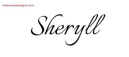 Calligraphic Name Tattoo Designs Sheryll Download Free