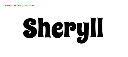 Groovy Name Tattoo Designs Sheryll Free Lettering