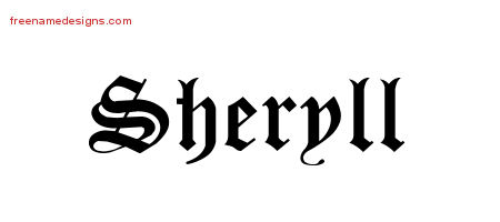 Blackletter Name Tattoo Designs Sheryll Graphic Download