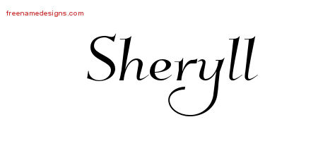 Elegant Name Tattoo Designs Sheryll Free Graphic