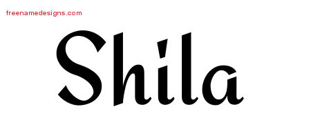 Calligraphic Stylish Name Tattoo Designs Shila Download Free