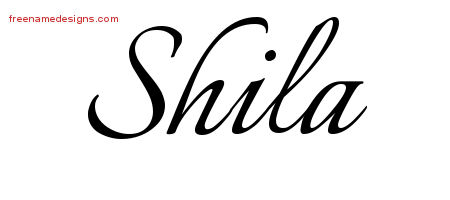 Calligraphic Name Tattoo Designs Shila Download Free