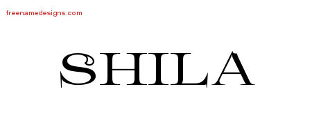 Flourishes Name Tattoo Designs Shila Printable