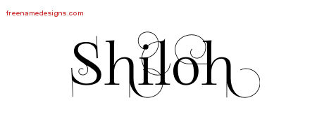 Decorated Name Tattoo Designs Shiloh Free