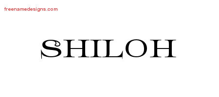 Flourishes Name Tattoo Designs Shiloh Printable