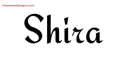 Calligraphic Stylish Name Tattoo Designs Shira Download Free