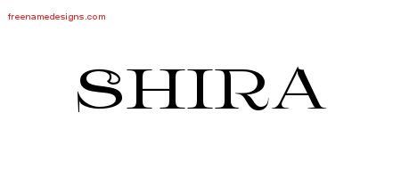 Flourishes Name Tattoo Designs Shira Printable