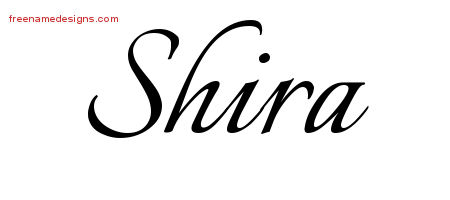 Calligraphic Name Tattoo Designs Shira Download Free