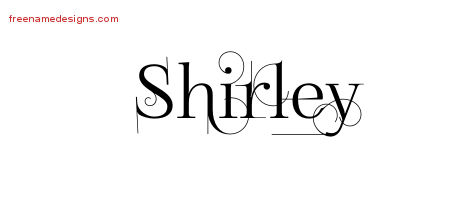 Decorated Name Tattoo Designs Shirley Free
