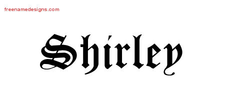 Blackletter Name Tattoo Designs Shirley Graphic Download