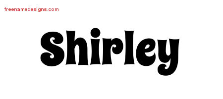Groovy Name Tattoo Designs Shirley Free Lettering