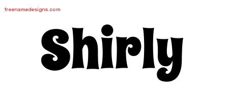 Groovy Name Tattoo Designs Shirly Free Lettering