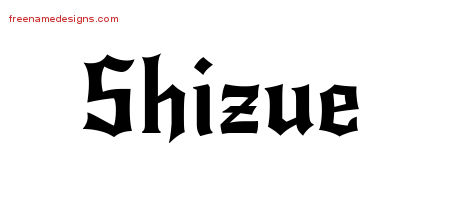 Gothic Name Tattoo Designs Shizue Free Graphic