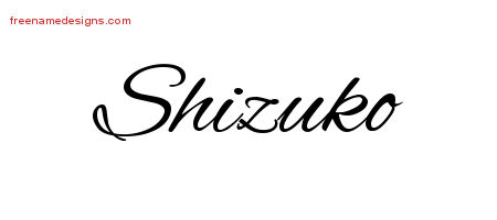 Cursive Name Tattoo Designs Shizuko Download Free