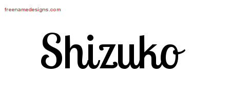Handwritten Name Tattoo Designs Shizuko Free Download