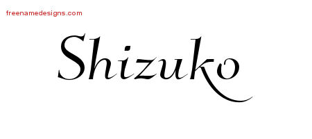 Elegant Name Tattoo Designs Shizuko Free Graphic