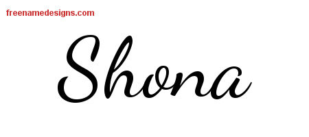 Lively Script Name Tattoo Designs Shona Free Printout