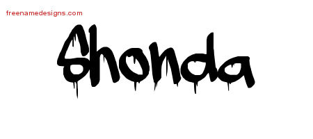 Graffiti Name Tattoo Designs Shonda Free Lettering