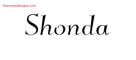 Elegant Name Tattoo Designs Shonda Free Graphic