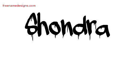 Graffiti Name Tattoo Designs Shondra Free Lettering