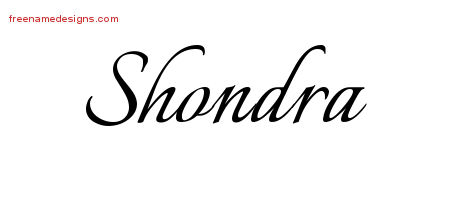 Calligraphic Name Tattoo Designs Shondra Download Free