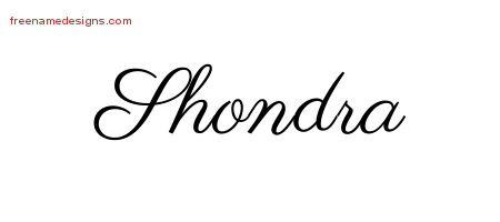 Classic Name Tattoo Designs Shondra Graphic Download