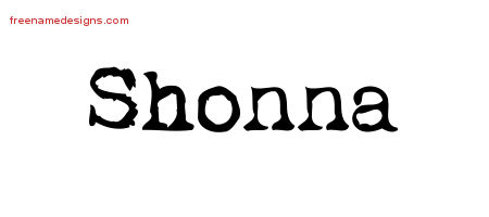 Vintage Writer Name Tattoo Designs Shonna Free Lettering