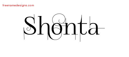 Decorated Name Tattoo Designs Shonta Free