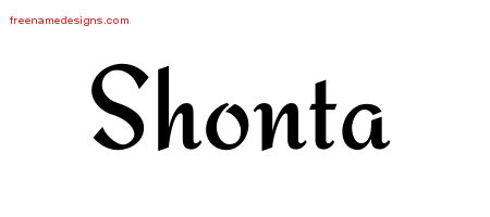 Calligraphic Stylish Name Tattoo Designs Shonta Download Free
