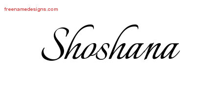Calligraphic Name Tattoo Designs Shoshana Download Free