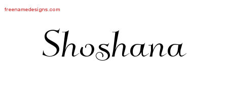 Elegant Name Tattoo Designs Shoshana Free Graphic