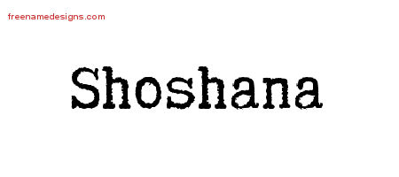 Typewriter Name Tattoo Designs Shoshana Free Download