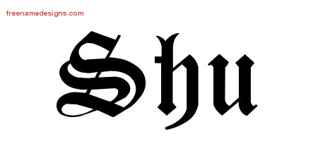 Blackletter Name Tattoo Designs Shu Graphic Download