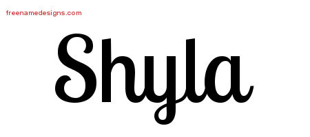 Handwritten Name Tattoo Designs Shyla Free Download
