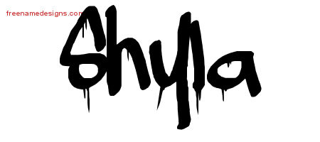 Graffiti Name Tattoo Designs Shyla Free Lettering