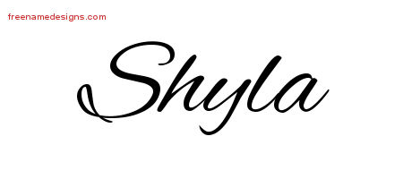 Cursive Name Tattoo Designs Shyla Download Free