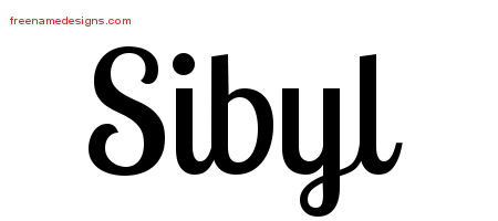 Handwritten Name Tattoo Designs Sibyl Free Download